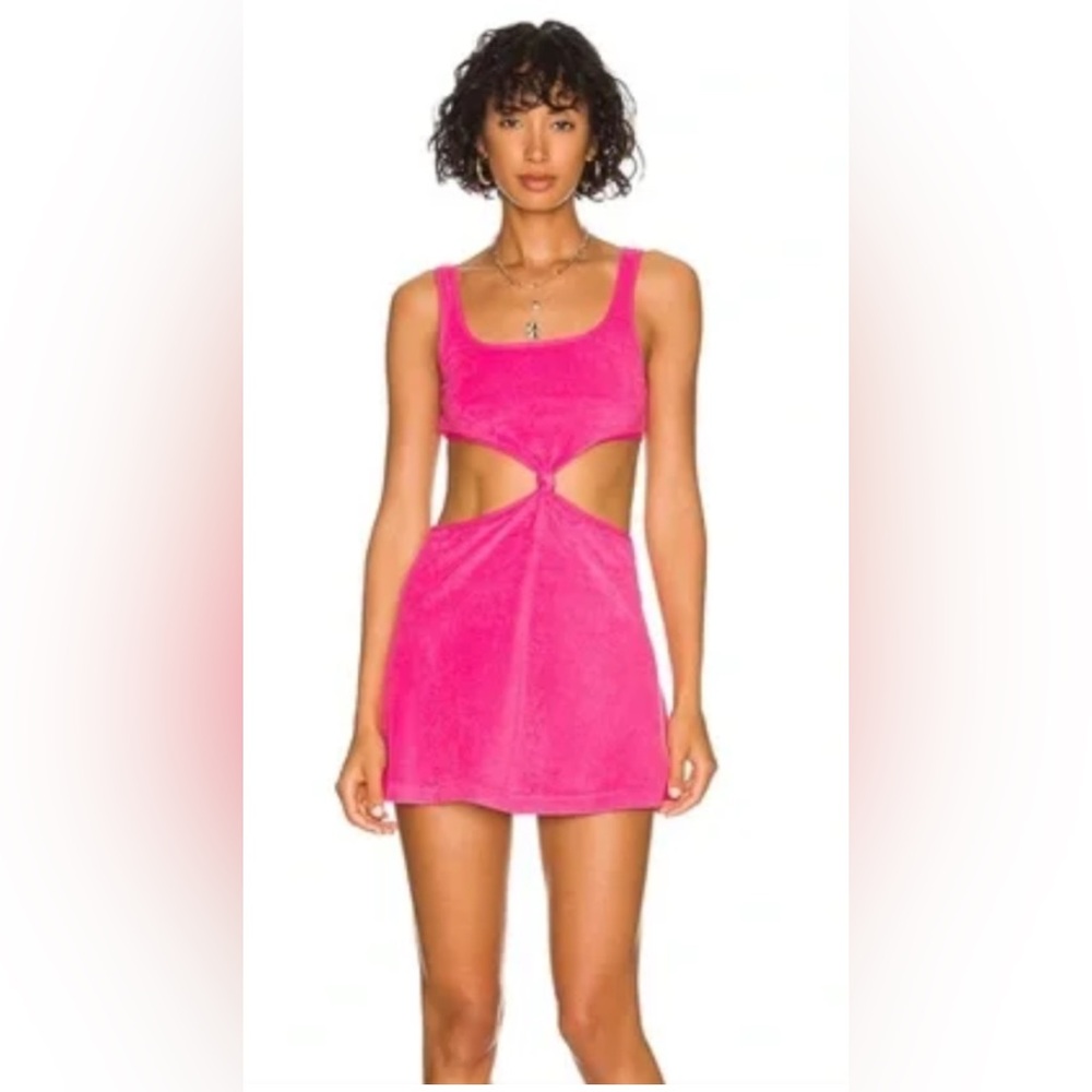 Solid & Striped The Bailey Mini Dress in hot pink size small